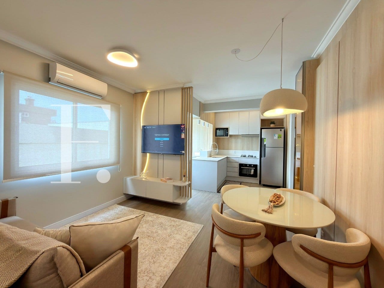 Apartamento com 57m², 2 dormitórios, 1 suíte, 1 vaga, Edifício Mykonos em Capão da Canoa
